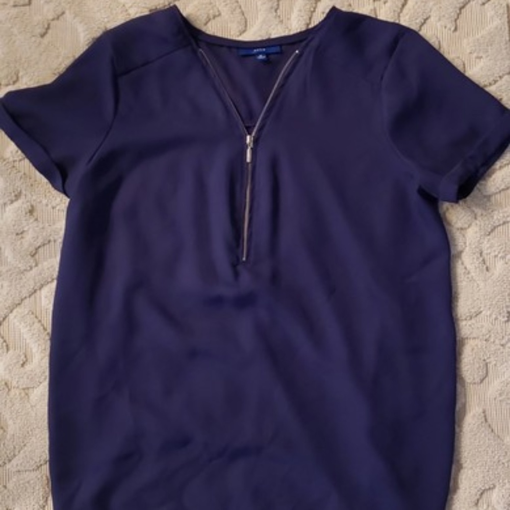 Cobalt Blue short sleeve blouse